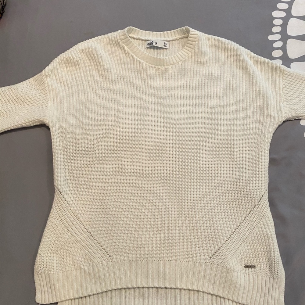 Hollister Off White Knit Sweater